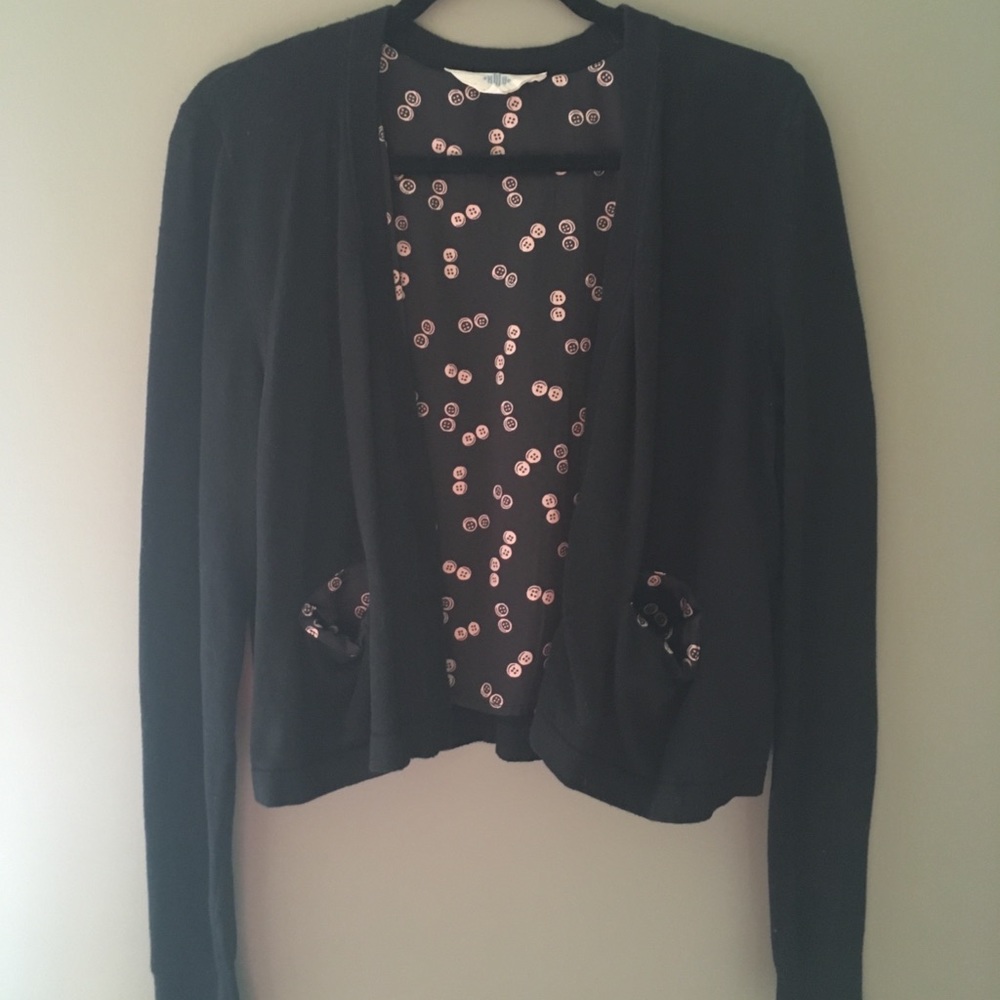 Anthropologie black cardigan